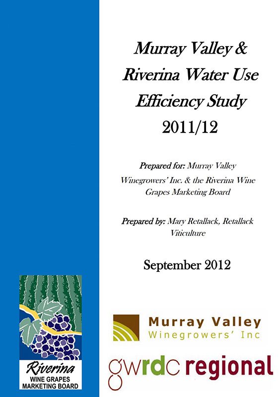 Murray Valley & Riverina WUE study 2011-12 Final Report